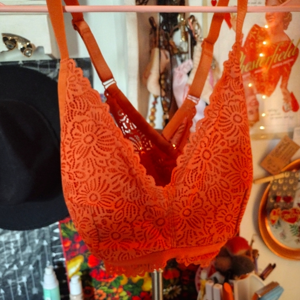 Lace bralette Rust Orange XXL
